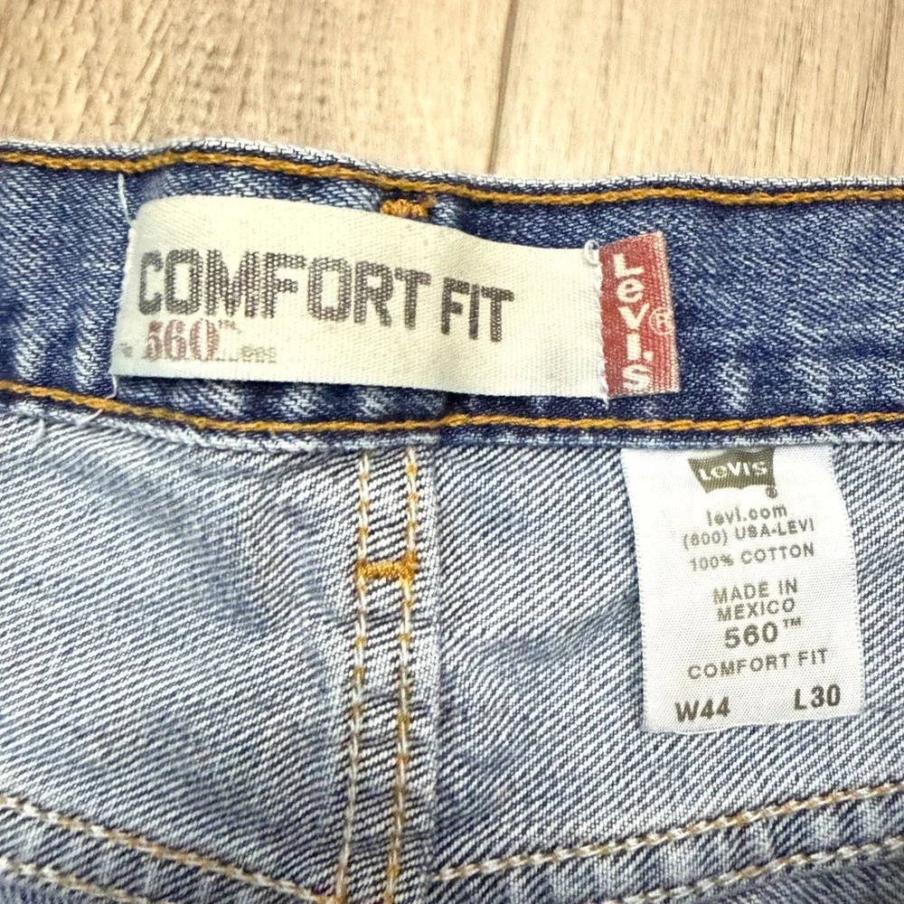 Levi's 560 Jeans Mens 40x30 Blue Denim Comfort Fit Tapered Leg Cotton Heavyweigh